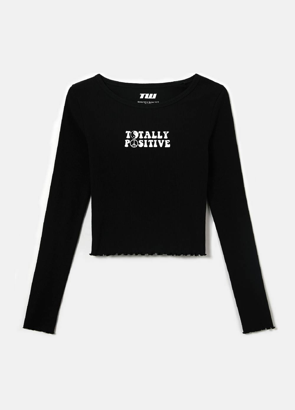 Ovs T-shirt Crop A Costine Con Stampa