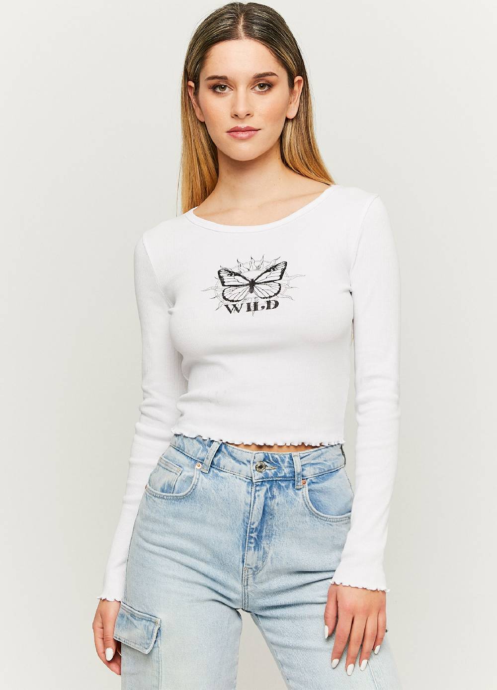 Ovs T-shirt Crop A Costine Con Stampa