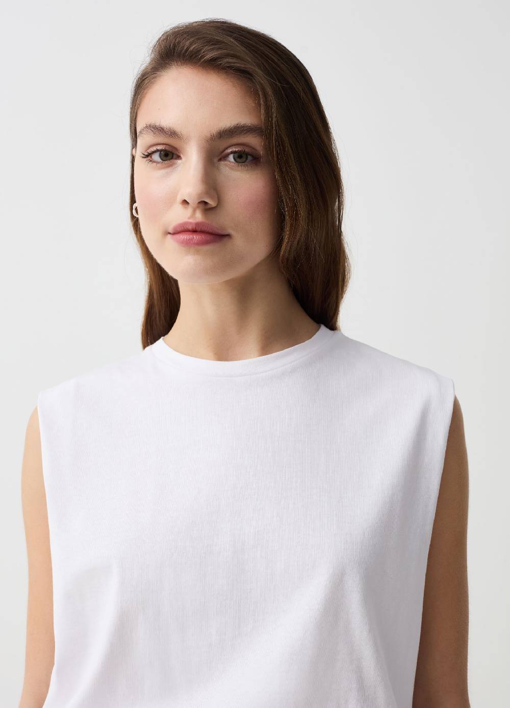 Ovs T-shirt Crop Boxy Fit Con Coulisse