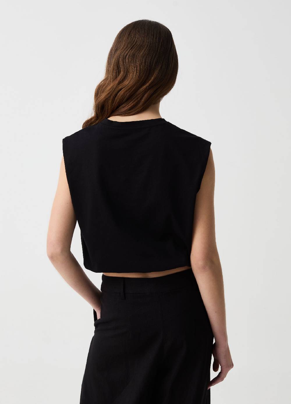 Ovs T-shirt Crop Boxy Fit Con Coulisse