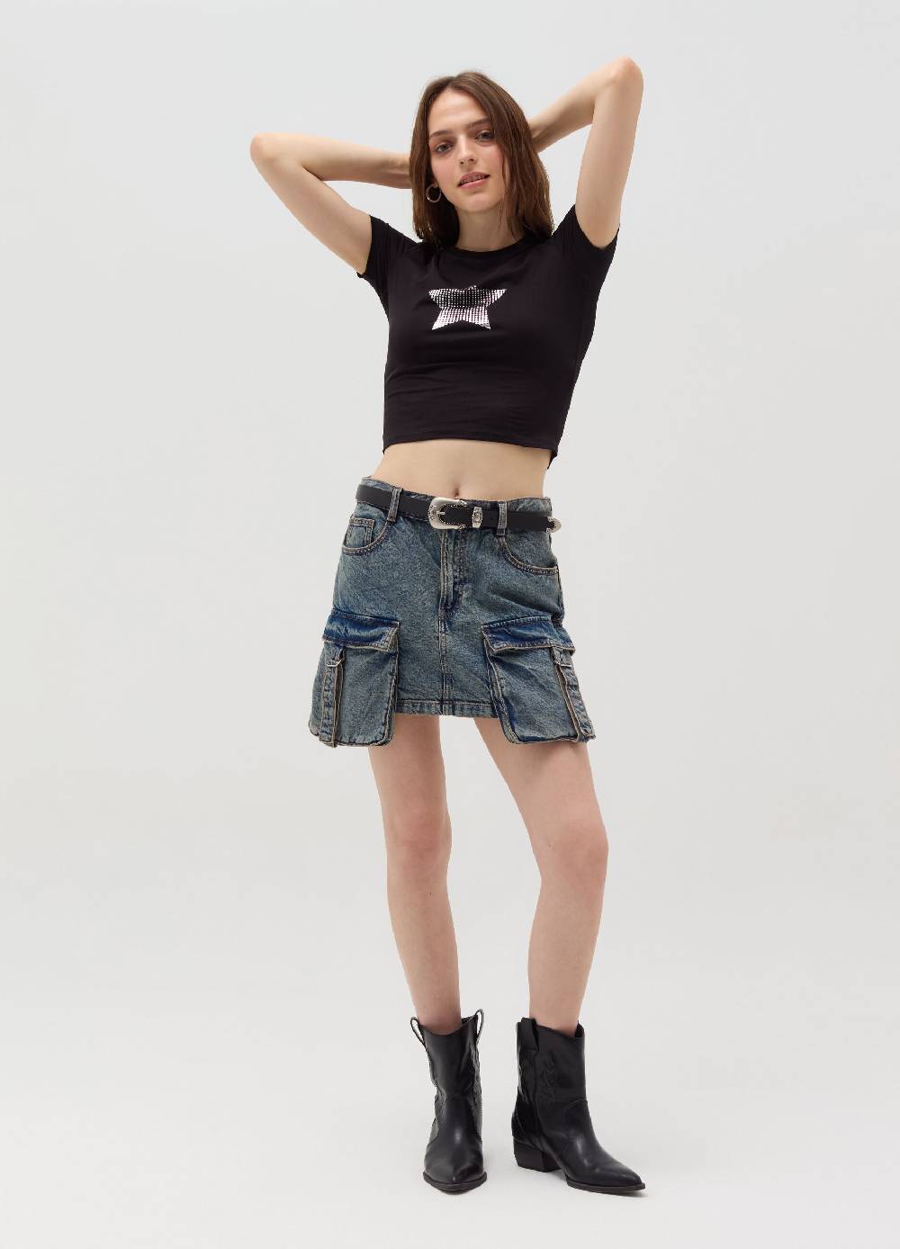 Ovs T-shirt Crop Con Stampa