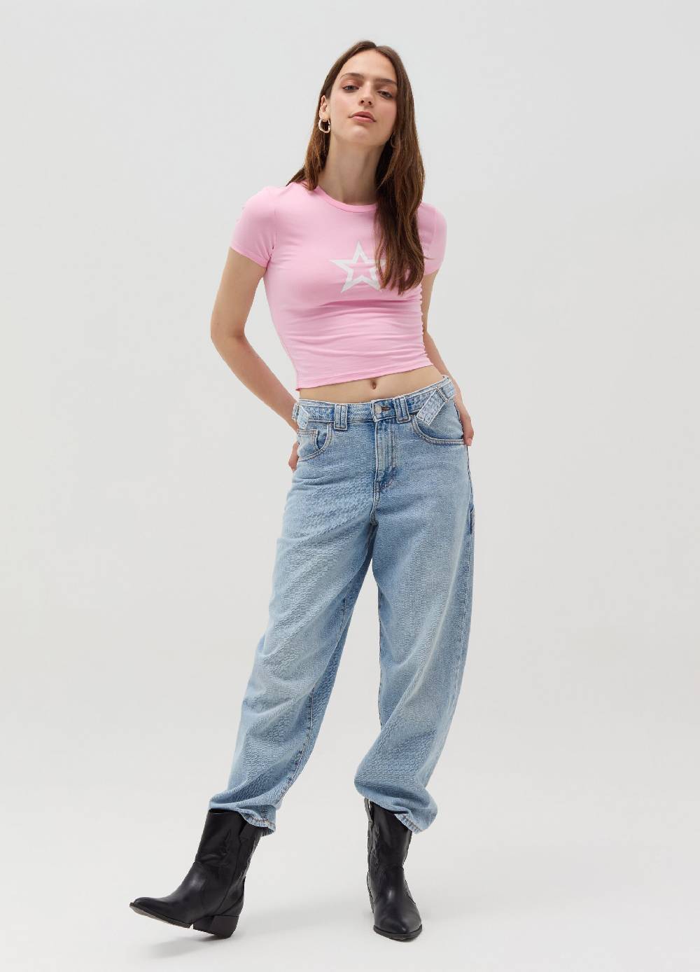 Ovs T-shirt crop con stampa