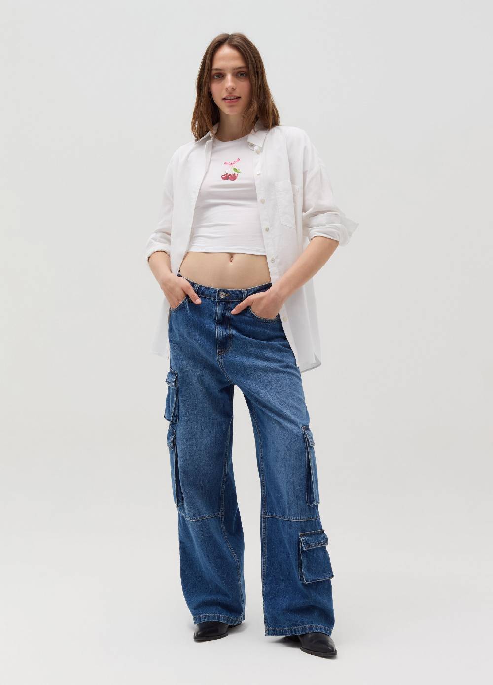 Ovs T-shirt Crop Con Stampa