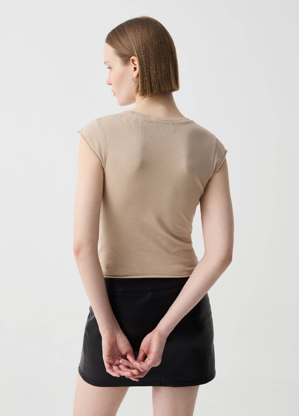 Ovs T-shirt Crop Con Stampa