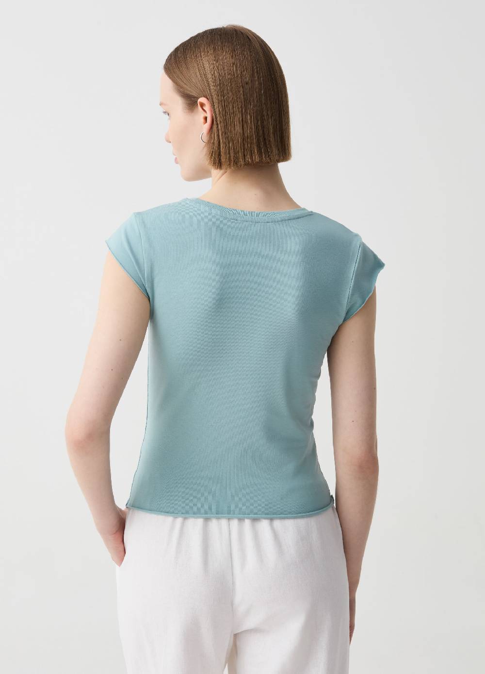 Ovs T-shirt Crop Con Stampa