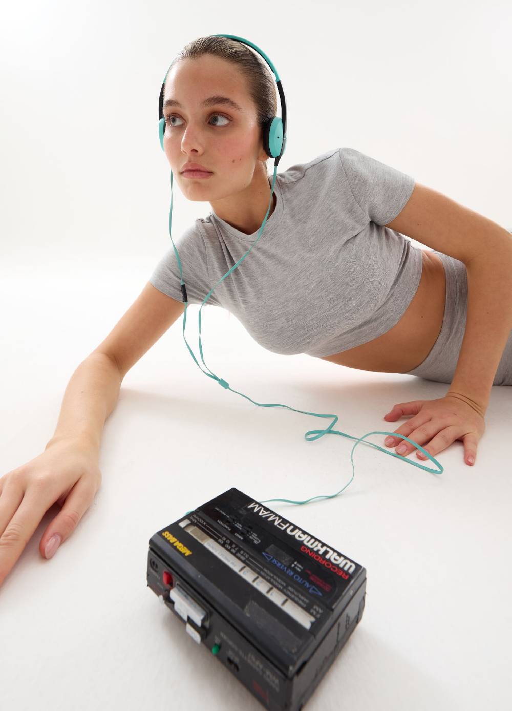 Ovs T-shirt Crop Grey Melange