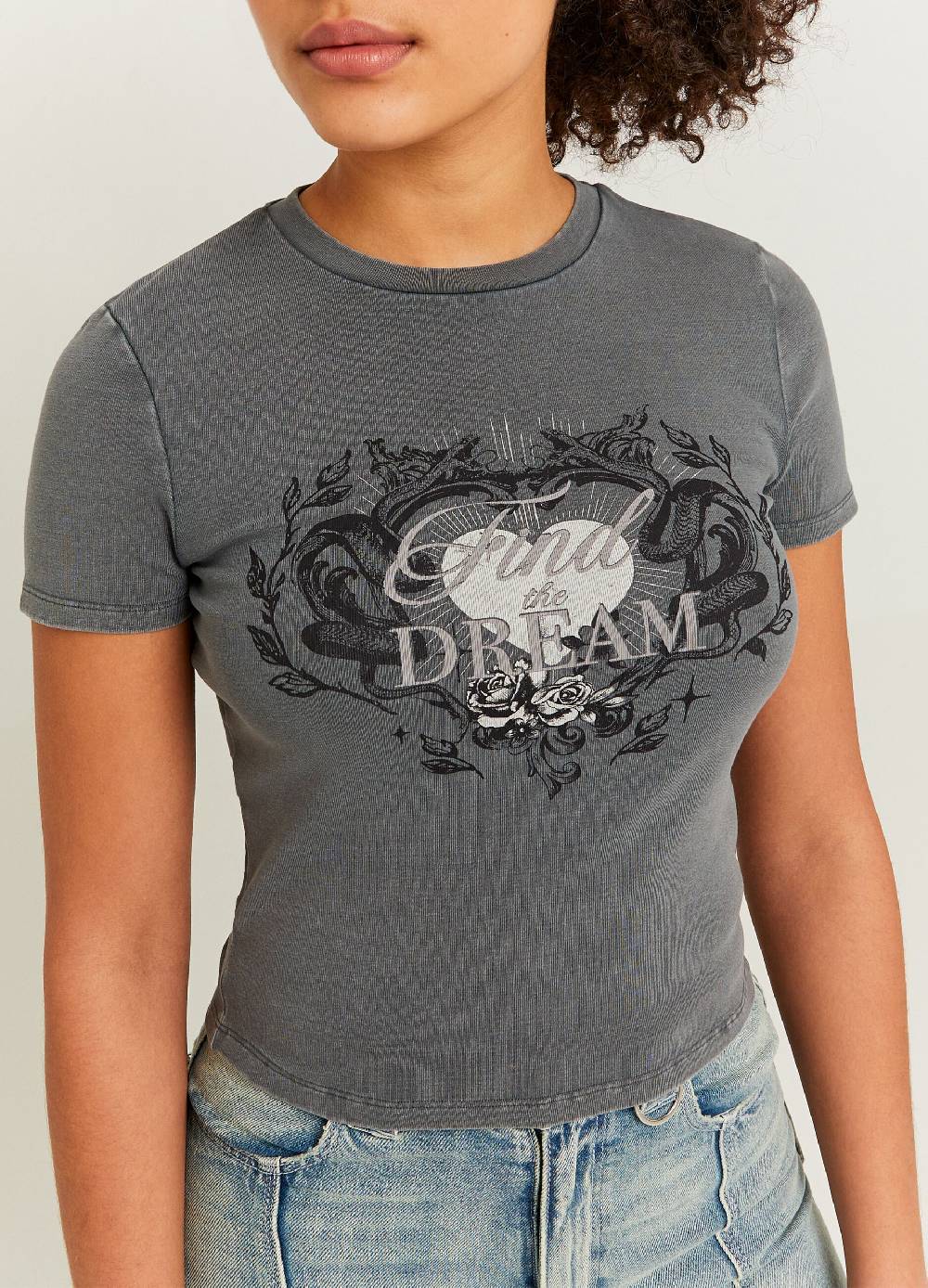 Ovs T-shirt Cropped Con Stampa Grafica