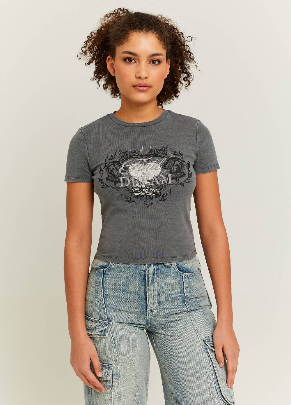 Ovs T-shirt cropped con stampa grafica