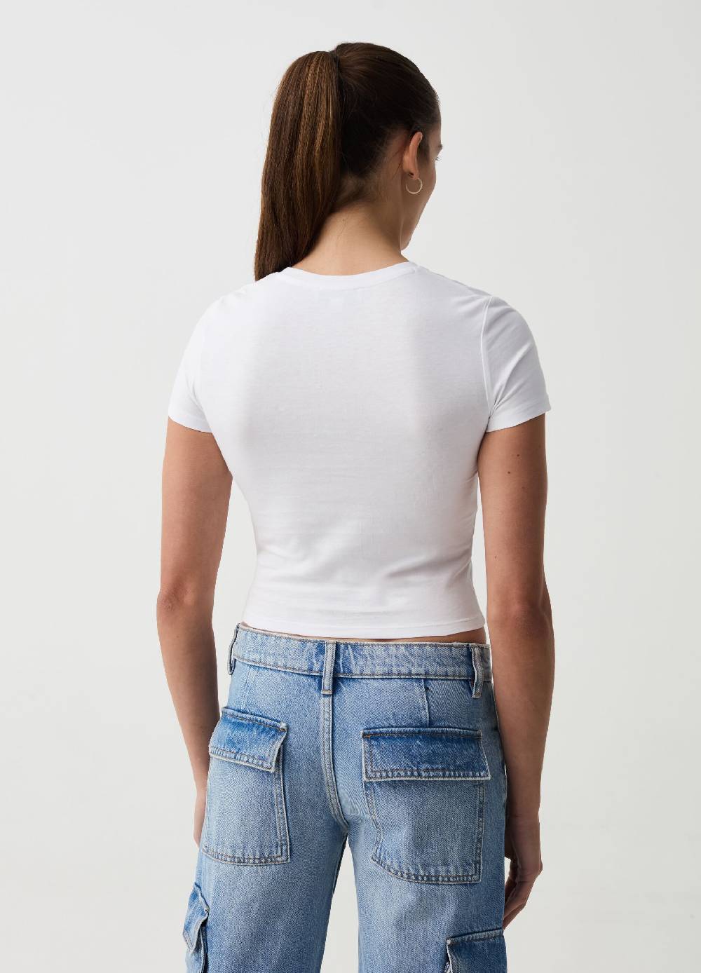 Ovs T-shirt Cropped In Cotone