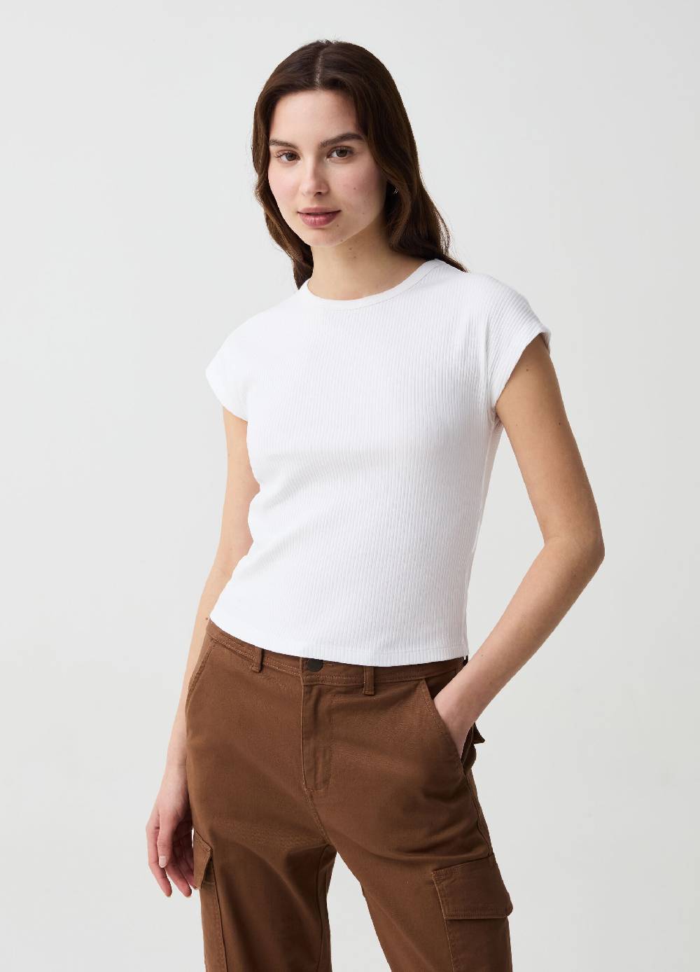 Ovs T-shirt Essential a costine con maniche kimono