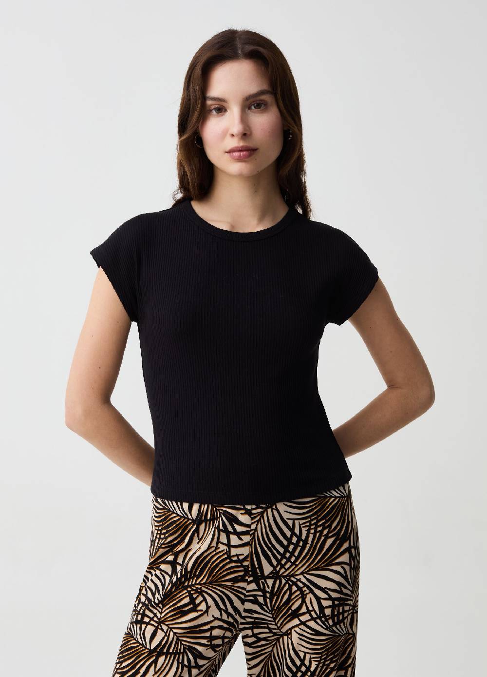 Ovs T-shirt Essential a costine con maniche kimono