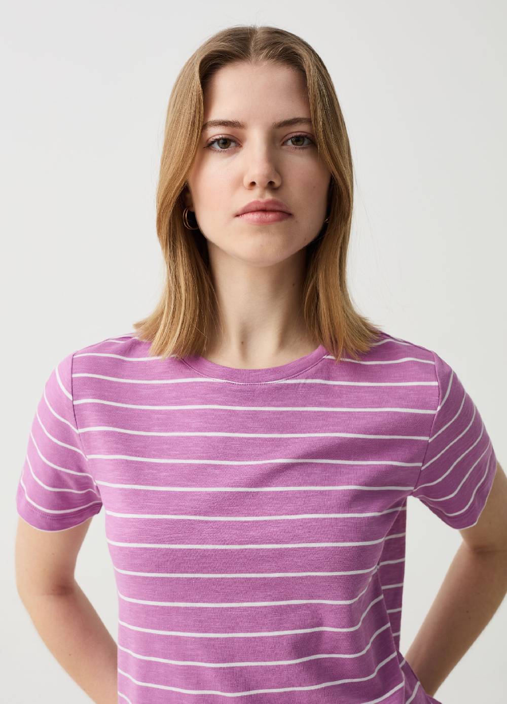 Ovs T-shirt Essential In Cotone Melange A Righe
