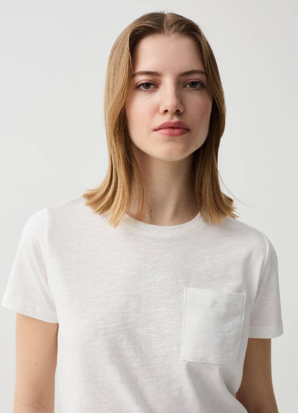 Ovs T-shirt Essential In Cotone Melange Con Tasca