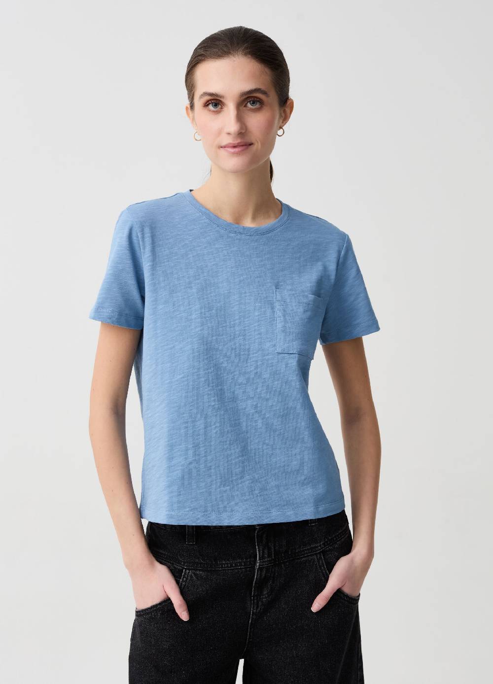 Ovs T-shirt Essential in cotone melange con tasca
