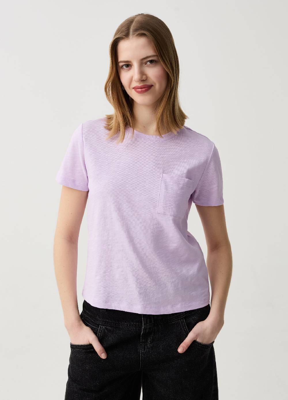 Ovs T-shirt Essential in cotone melange con tasca