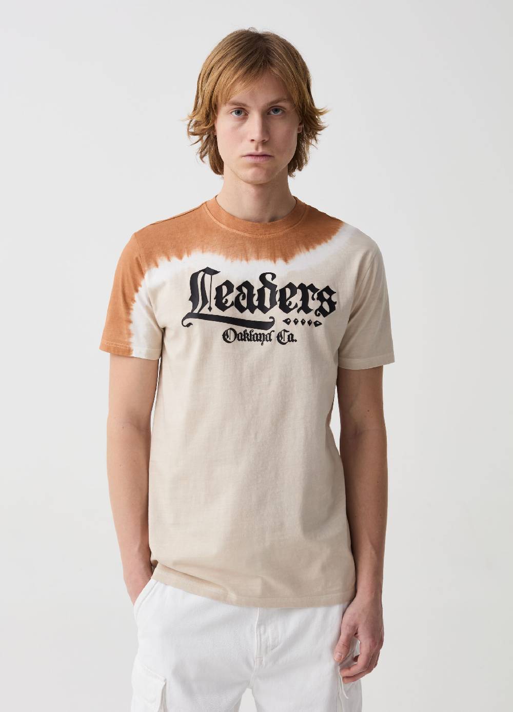 Ovs T-shirt Fantasia Dip Dye Con Stampa Lettering