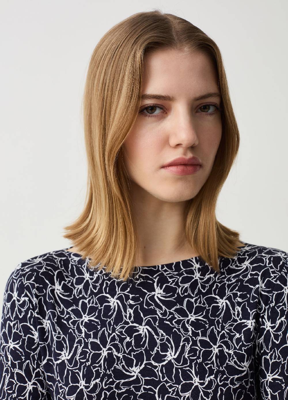 Ovs T-shirt Floreale Con Scollo A Barca