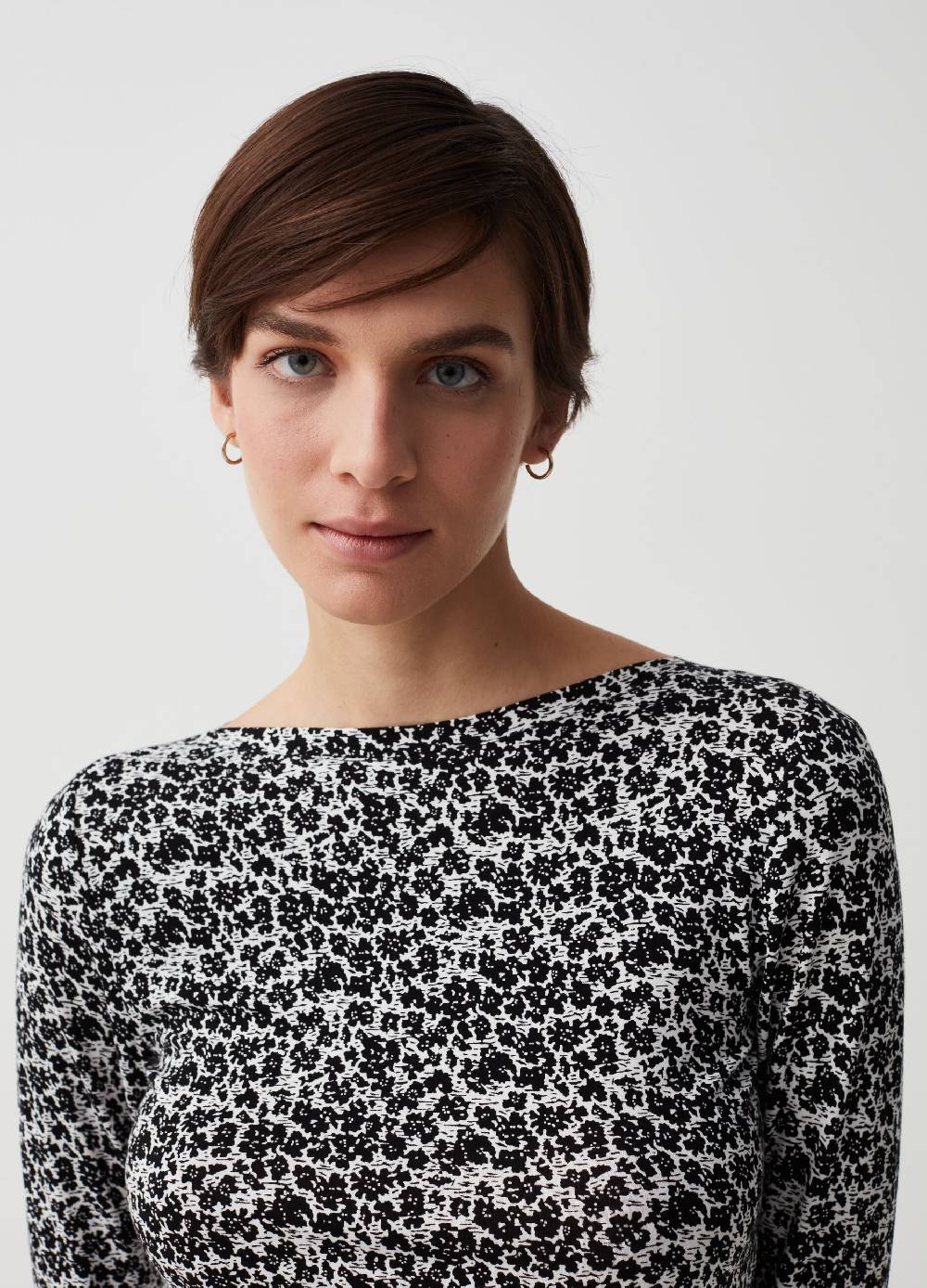 Ovs T-shirt Floreale Con Scollo A Barca