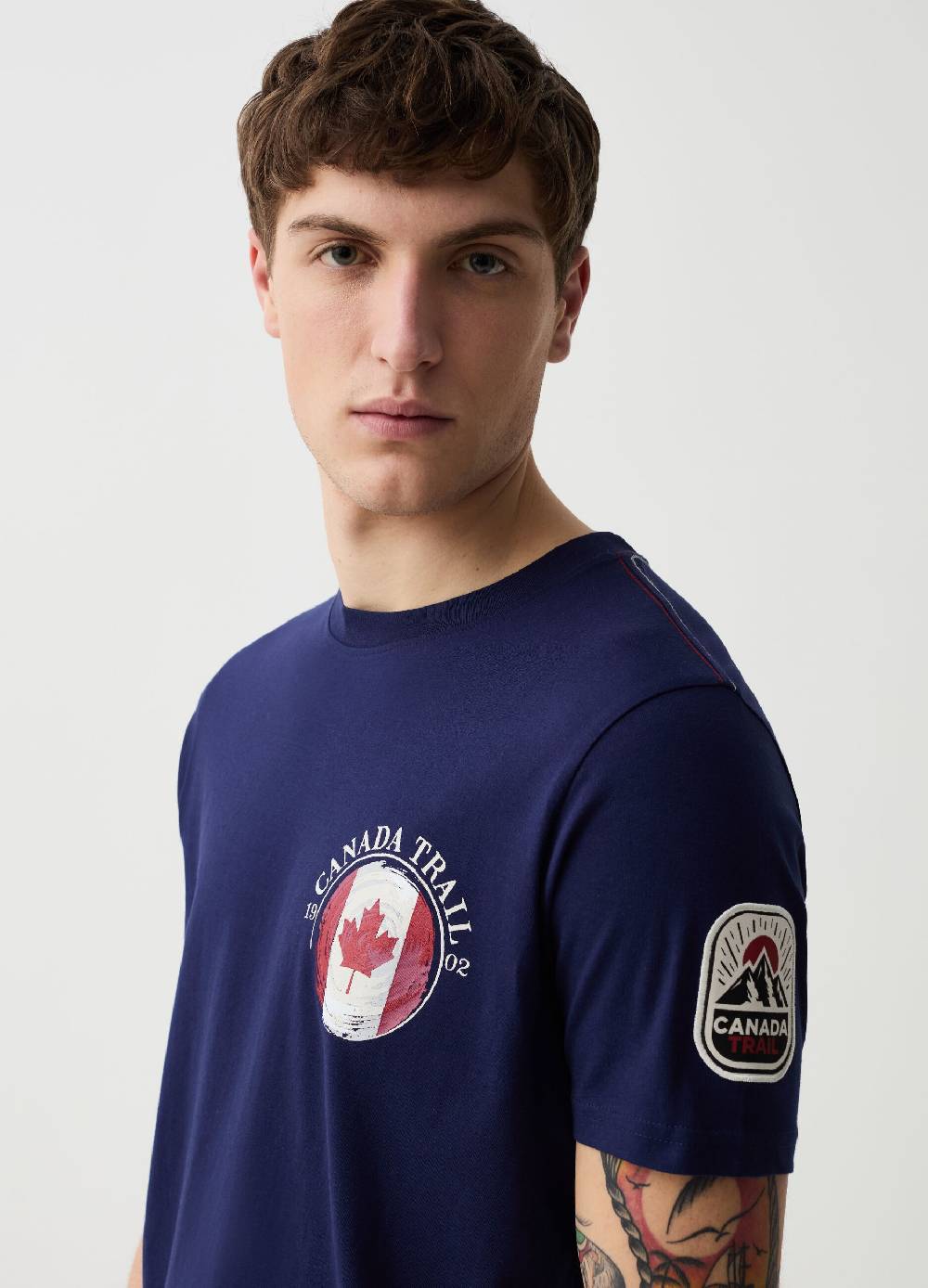Ovs T-shirt Girocollo Con Stampa Canada Trail