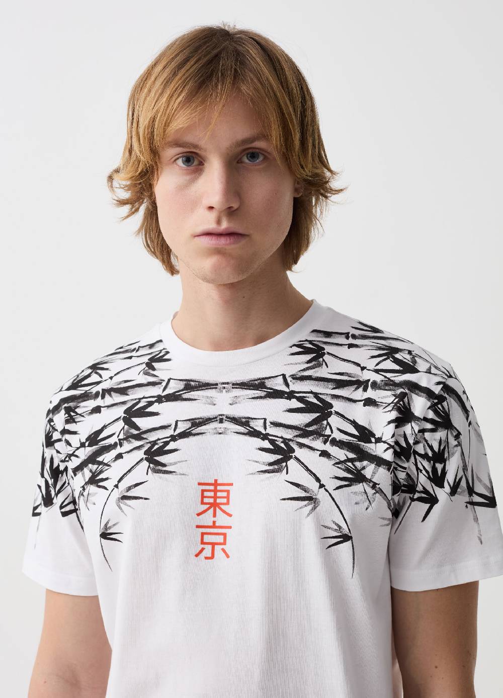Ovs T-shirt Girocollo Con Stampa Foliage