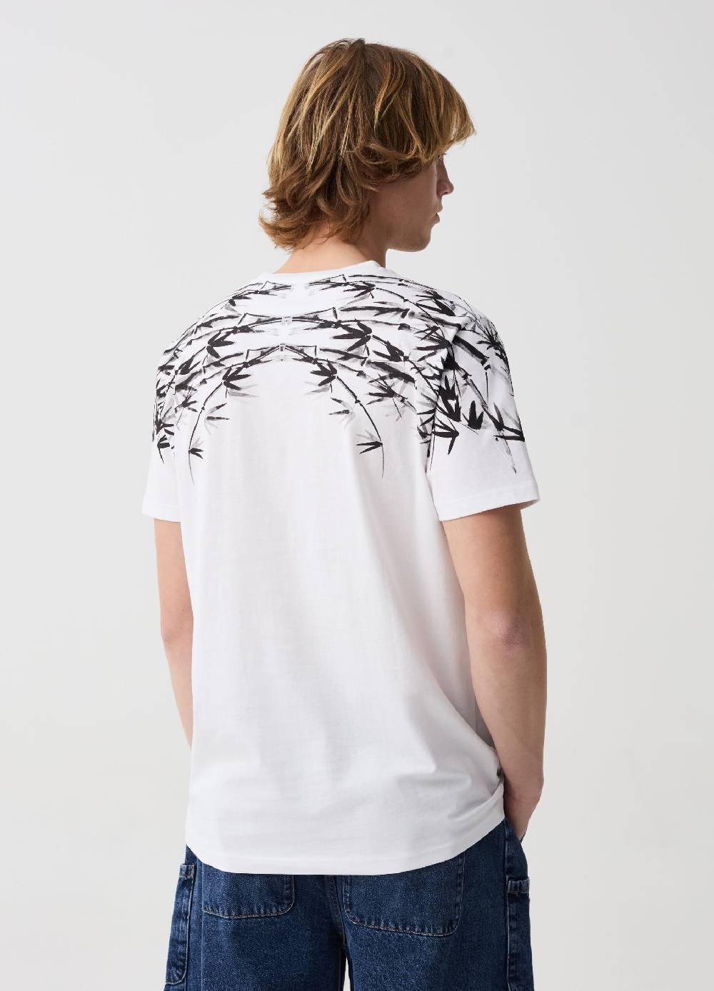 Ovs T-shirt Girocollo Con Stampa Foliage