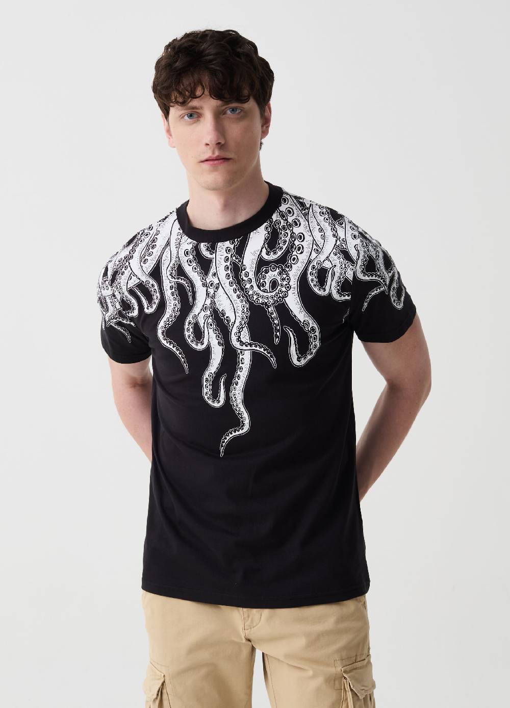 Ovs T-shirt Girocollo Con Stampa Piovra