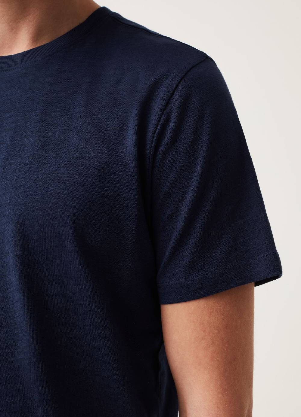 Ovs T-shirt Girocollo In Slub Jersey