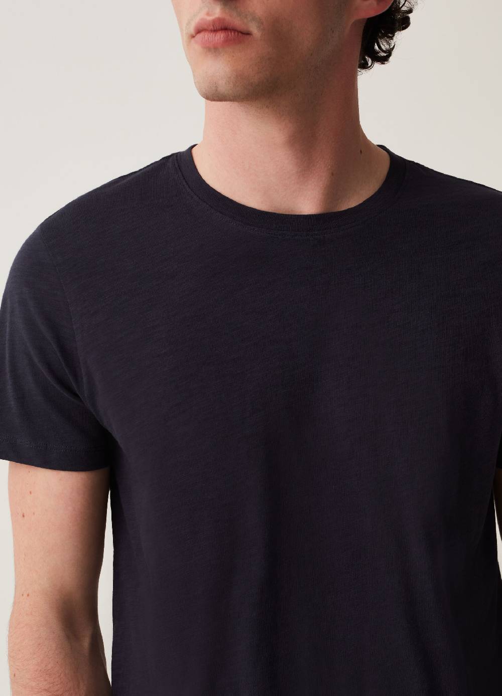 Ovs T-shirt Girocollo In Slub Jersey