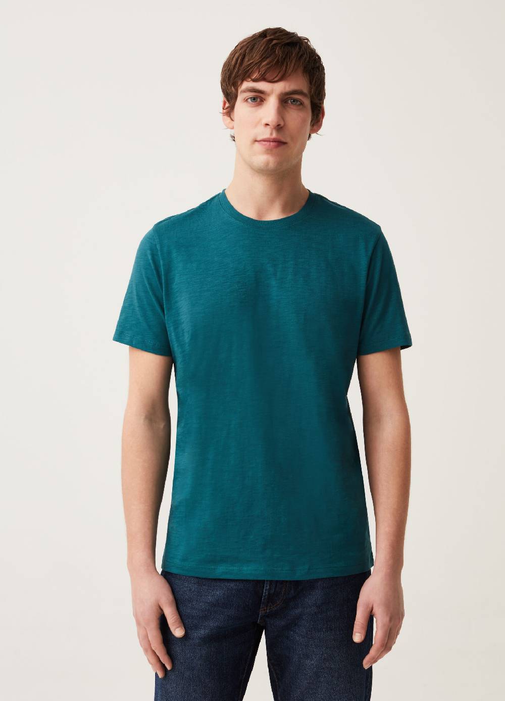 Ovs T-shirt Girocollo In Slub Jersey