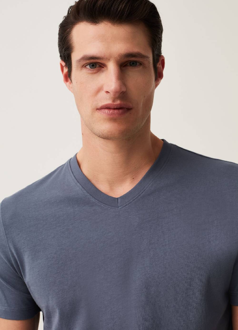 Ovs T-shirt In Cotone Bio Con Scollo A V