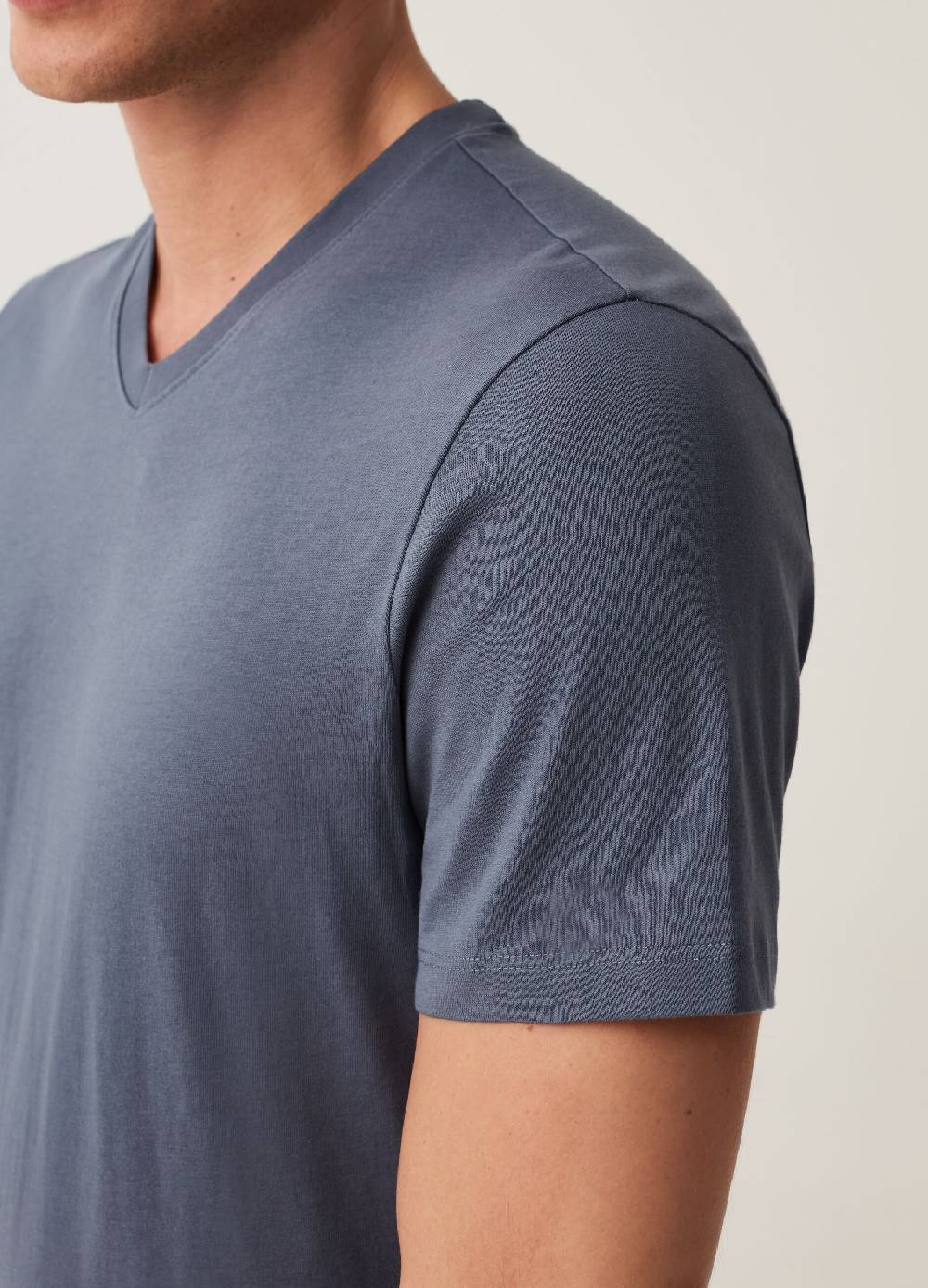 Ovs T-shirt In Cotone Bio Con Scollo A V