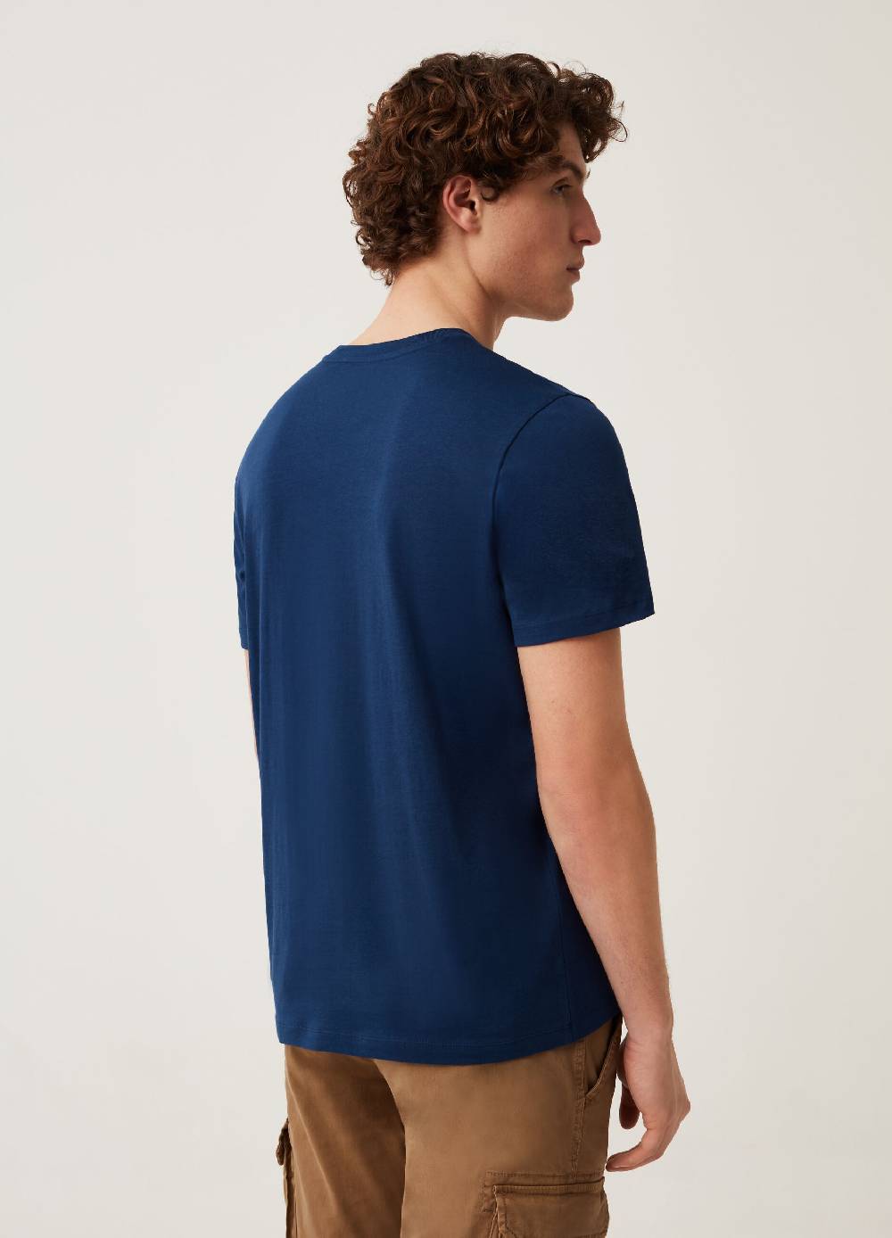 Ovs T-shirt In Cotone Bio Con Scollo A V