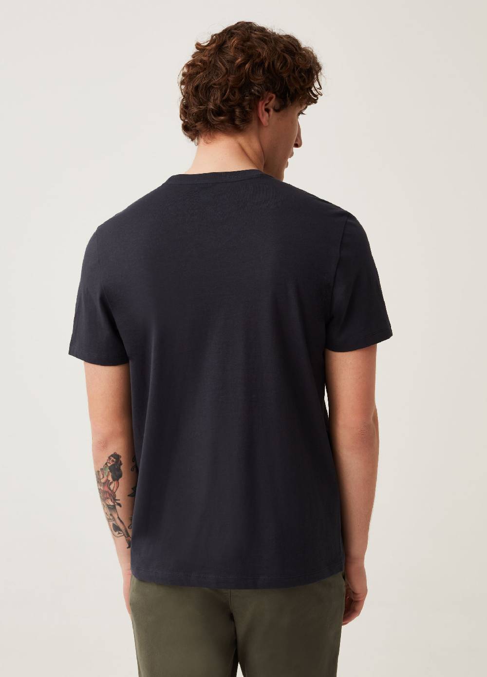 Ovs T-shirt In Cotone Bio Con Scollo A V