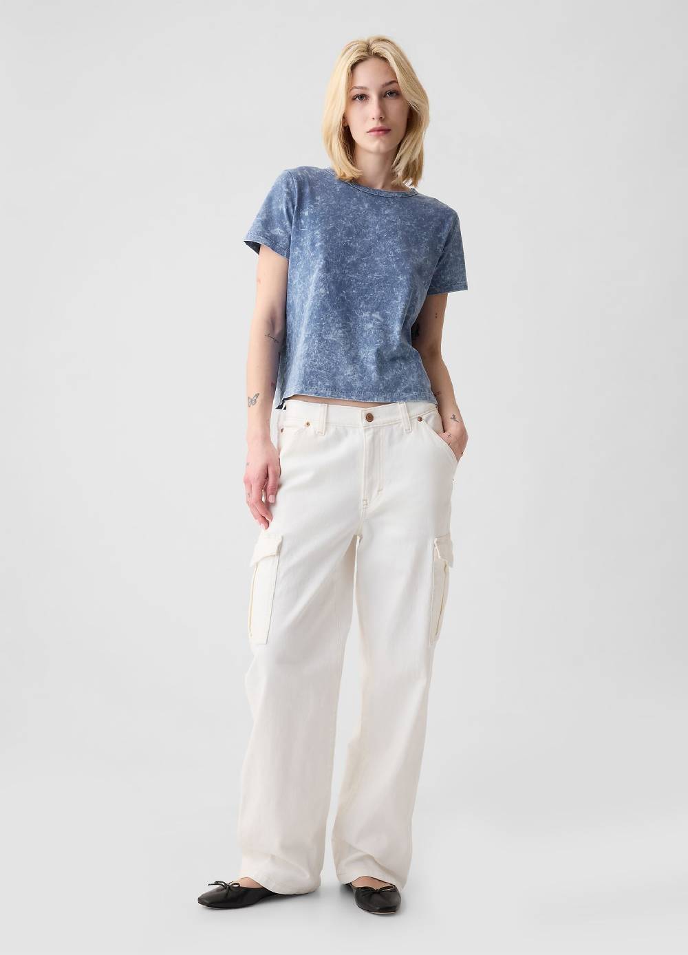 Ovs T-shirt in cotone bio con scollo rotondo