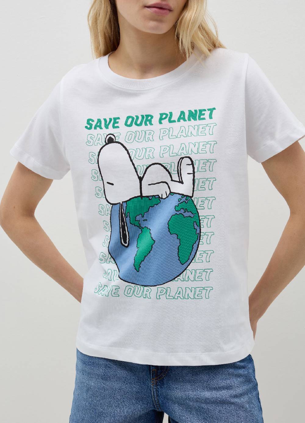 Ovs T-shirt In Cotone Bio Con Stampa Snoopy