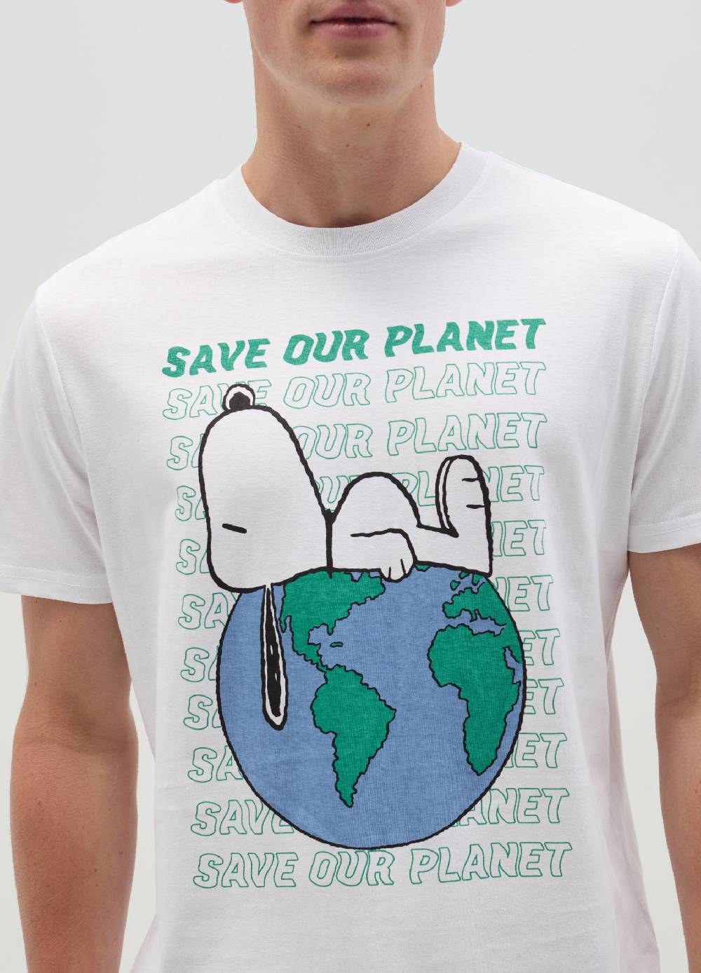 Ovs T-shirt In Cotone Bio Con Stampa Snoopy