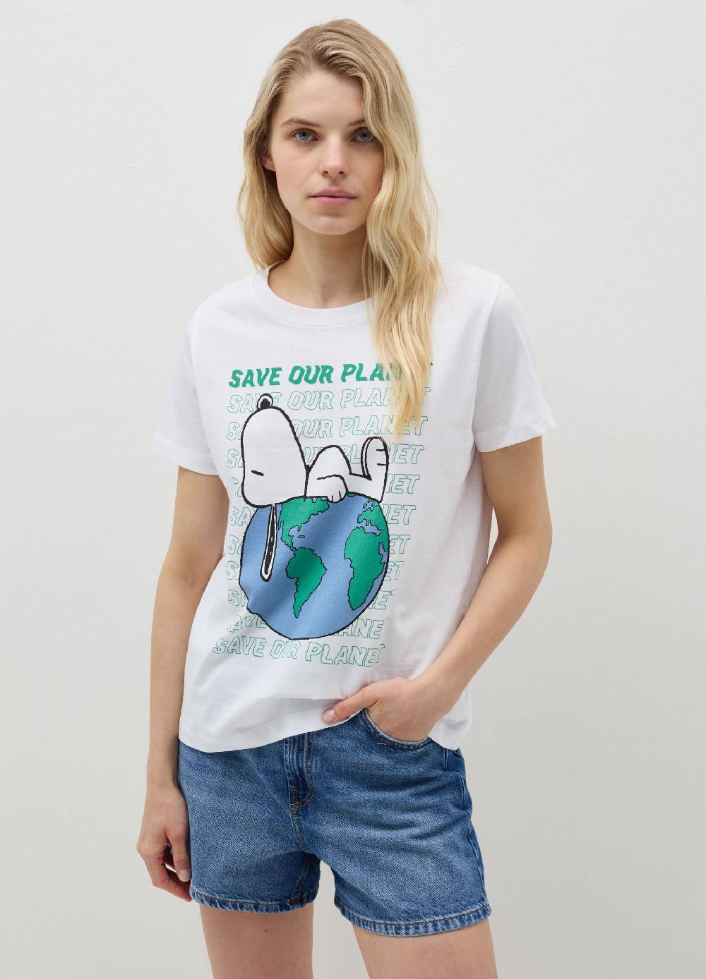 Ovs T-shirt in cotone bio con stampa Snoopy