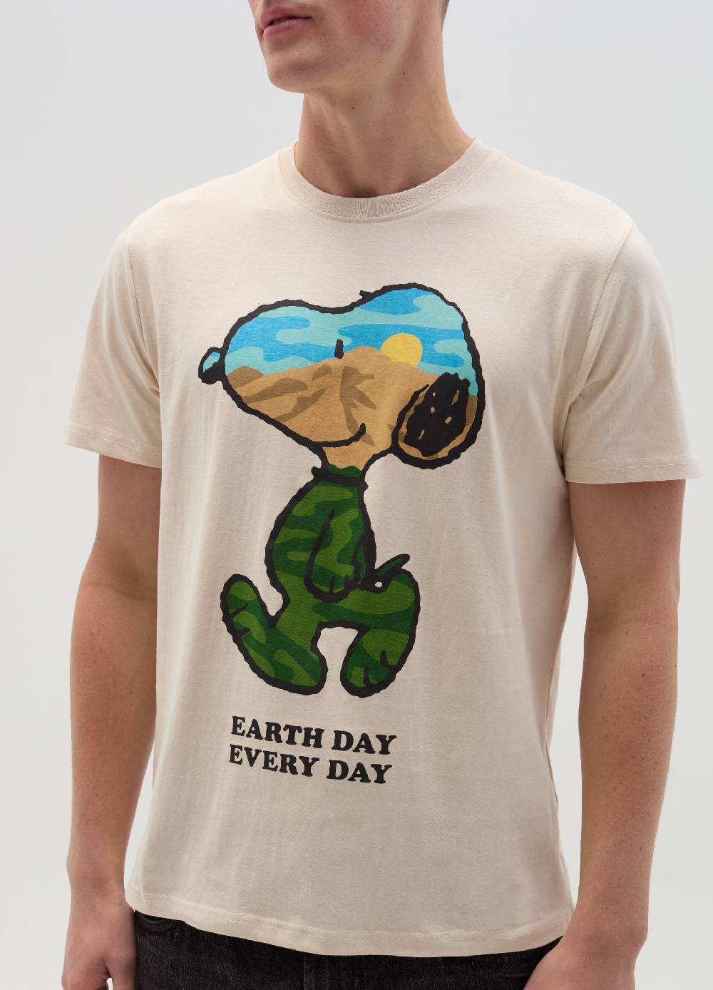 Ovs T-shirt In Cotone Bio Stampa Snoopy