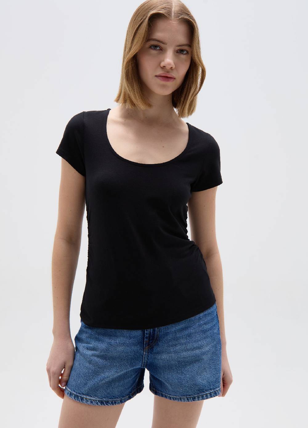 Ovs T-shirt in cotone con arricciatura