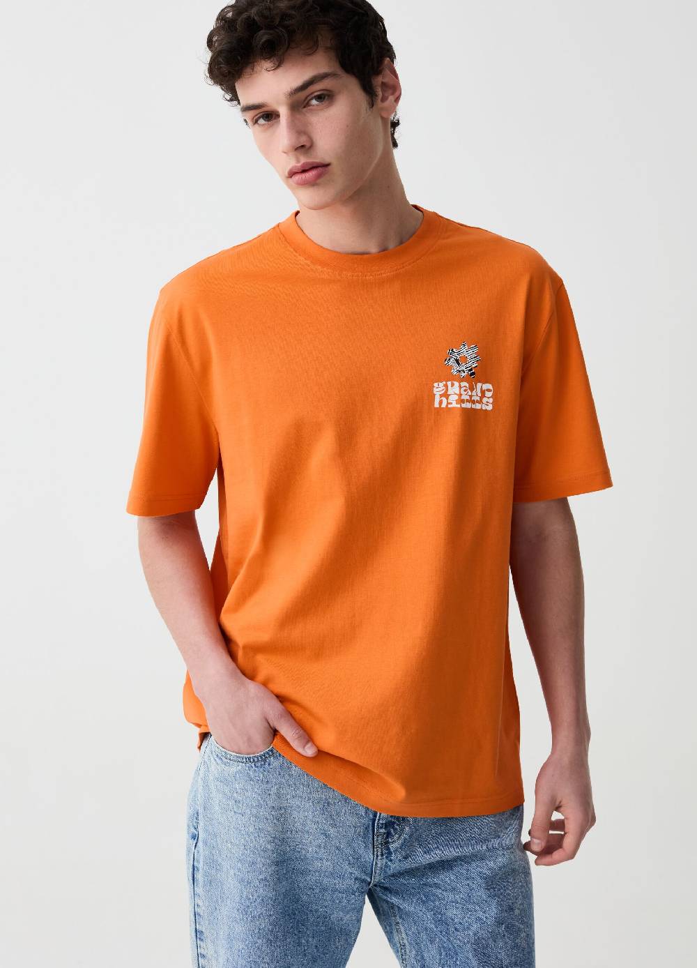 Ovs T-shirt in cotone con disegno a fiori