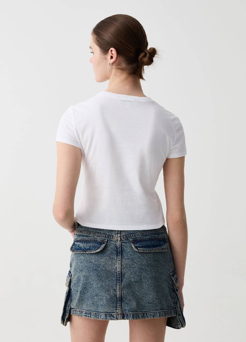 Ovs T-shirt In Cotone Con Disegno In Strass