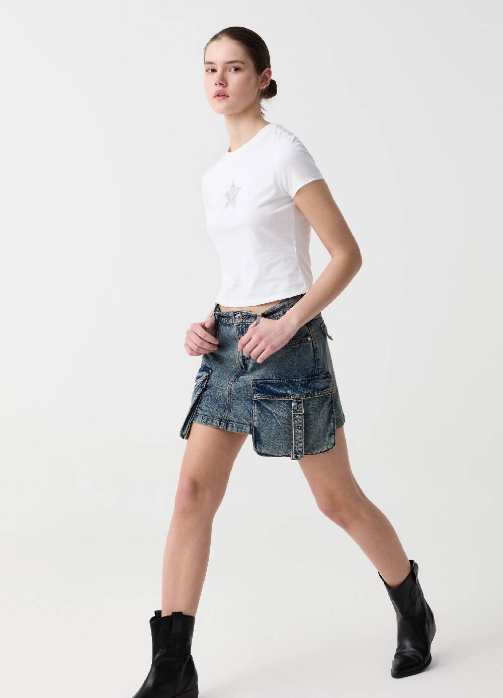 Ovs T-shirt in cotone con disegno in strass