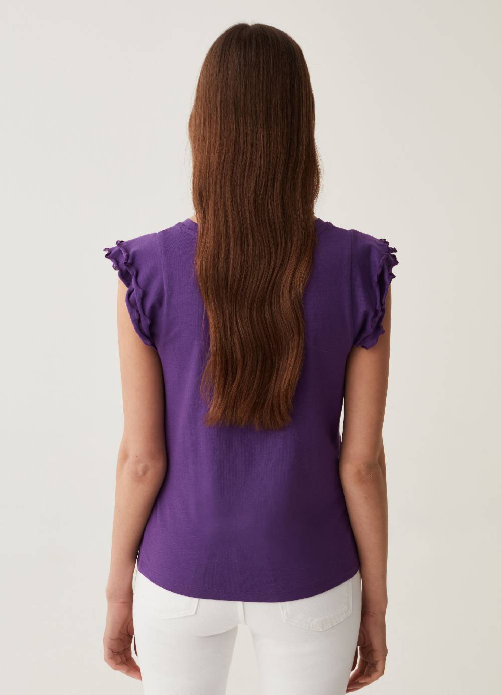 Ovs T-shirt In Cotone Con Rouches