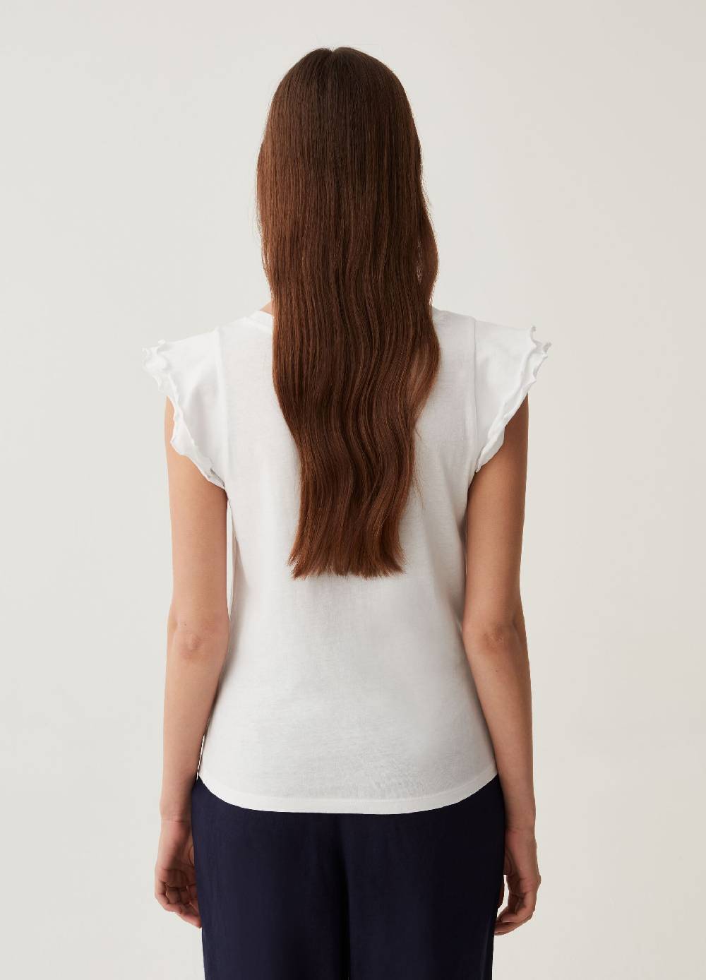 Ovs T-shirt In Cotone Con Rouches