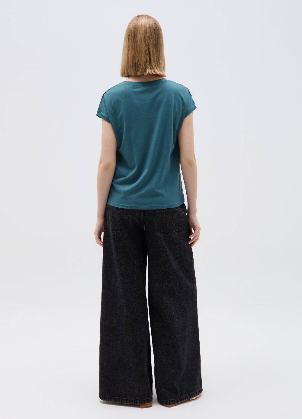 Ovs T-shirt In Cotone Con Sangallo