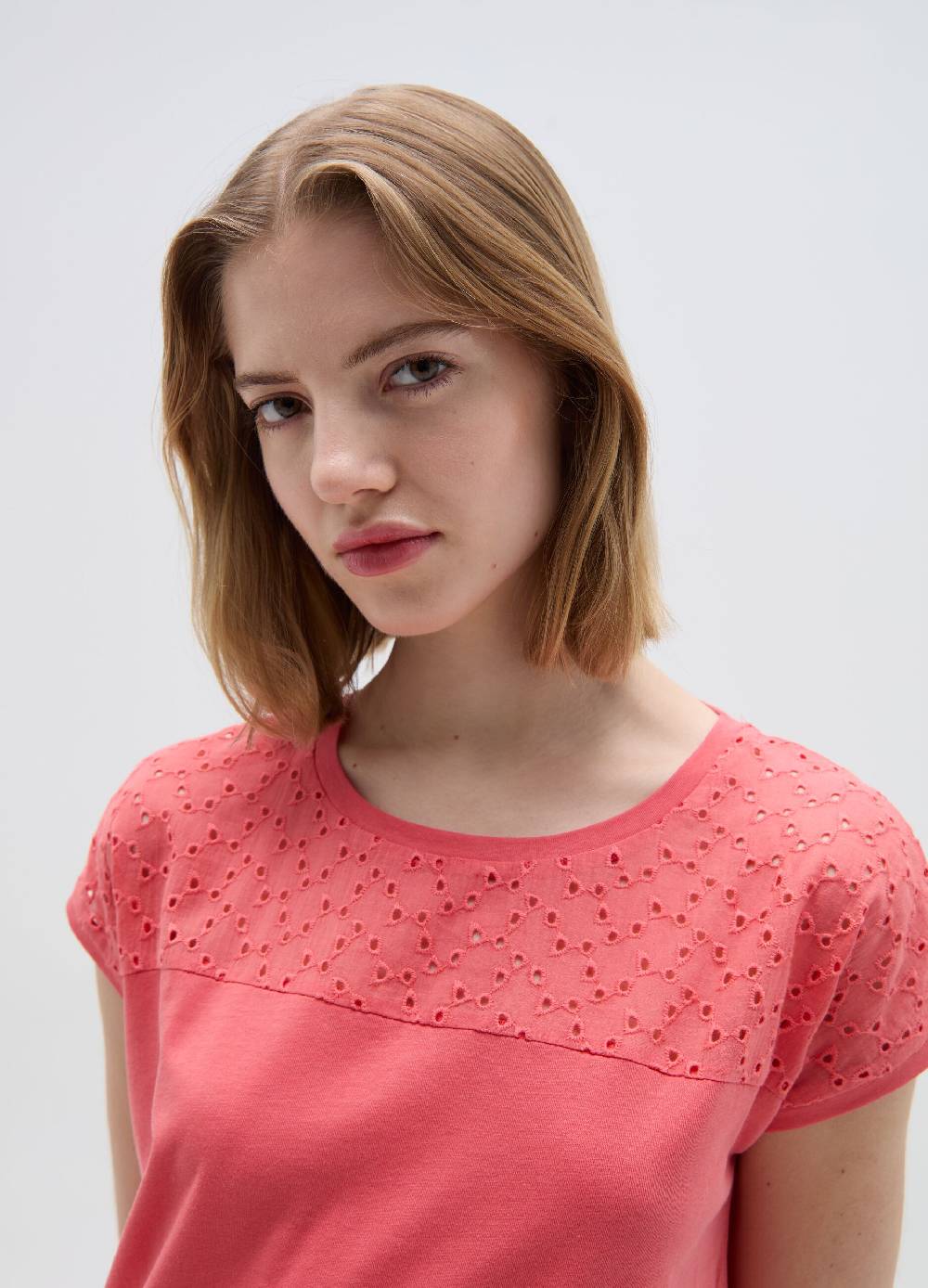 Ovs T-shirt In Cotone Con Sangallo