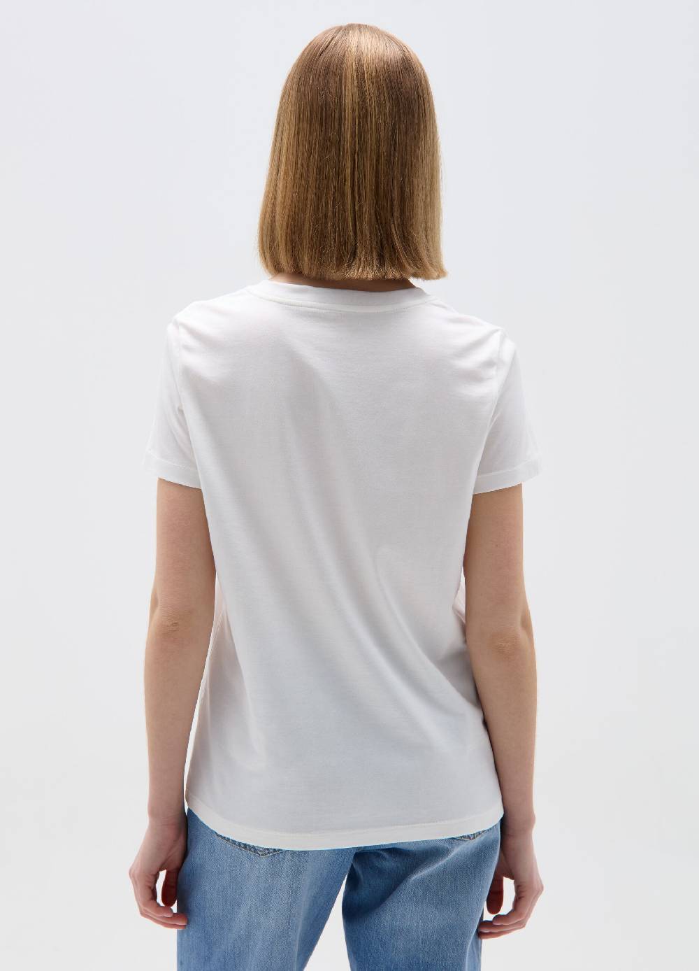 Ovs T-shirt In Cotone Con Scollo A V