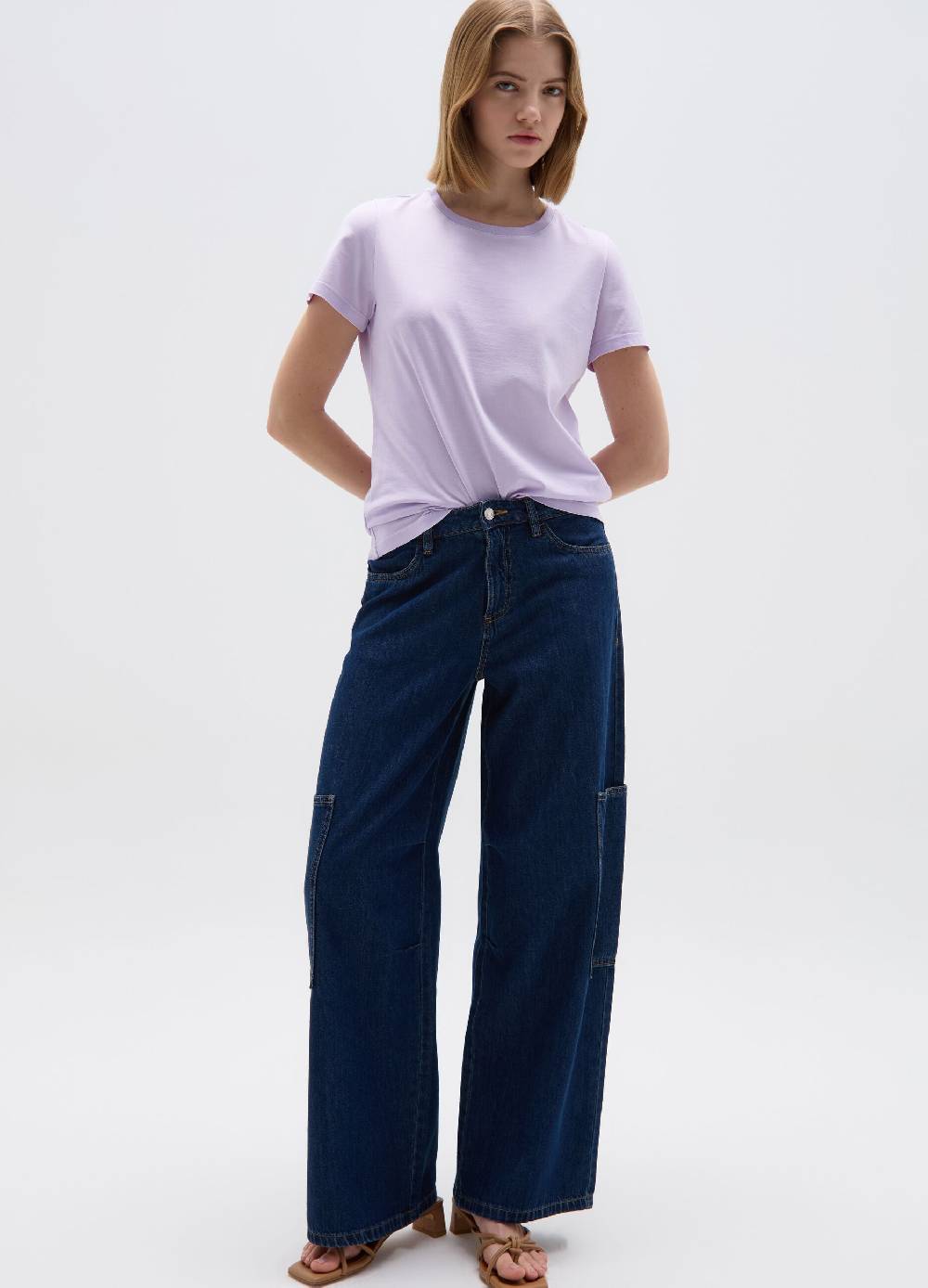 Ovs T-shirt in cotone con scollo rotondo