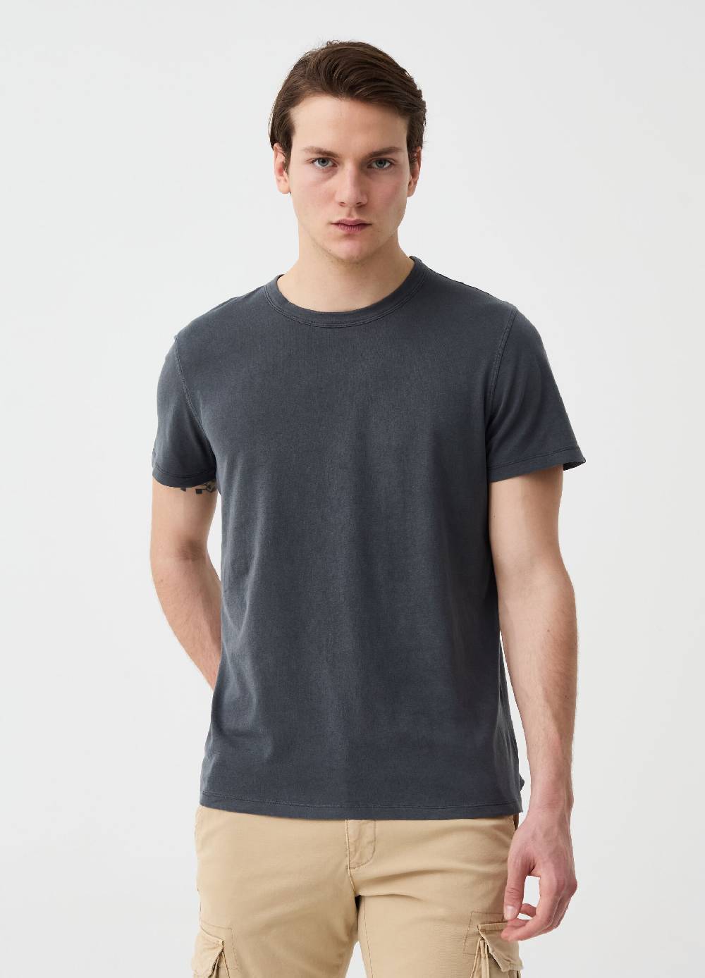 Ovs T-shirt in cotone con scollo rotondo