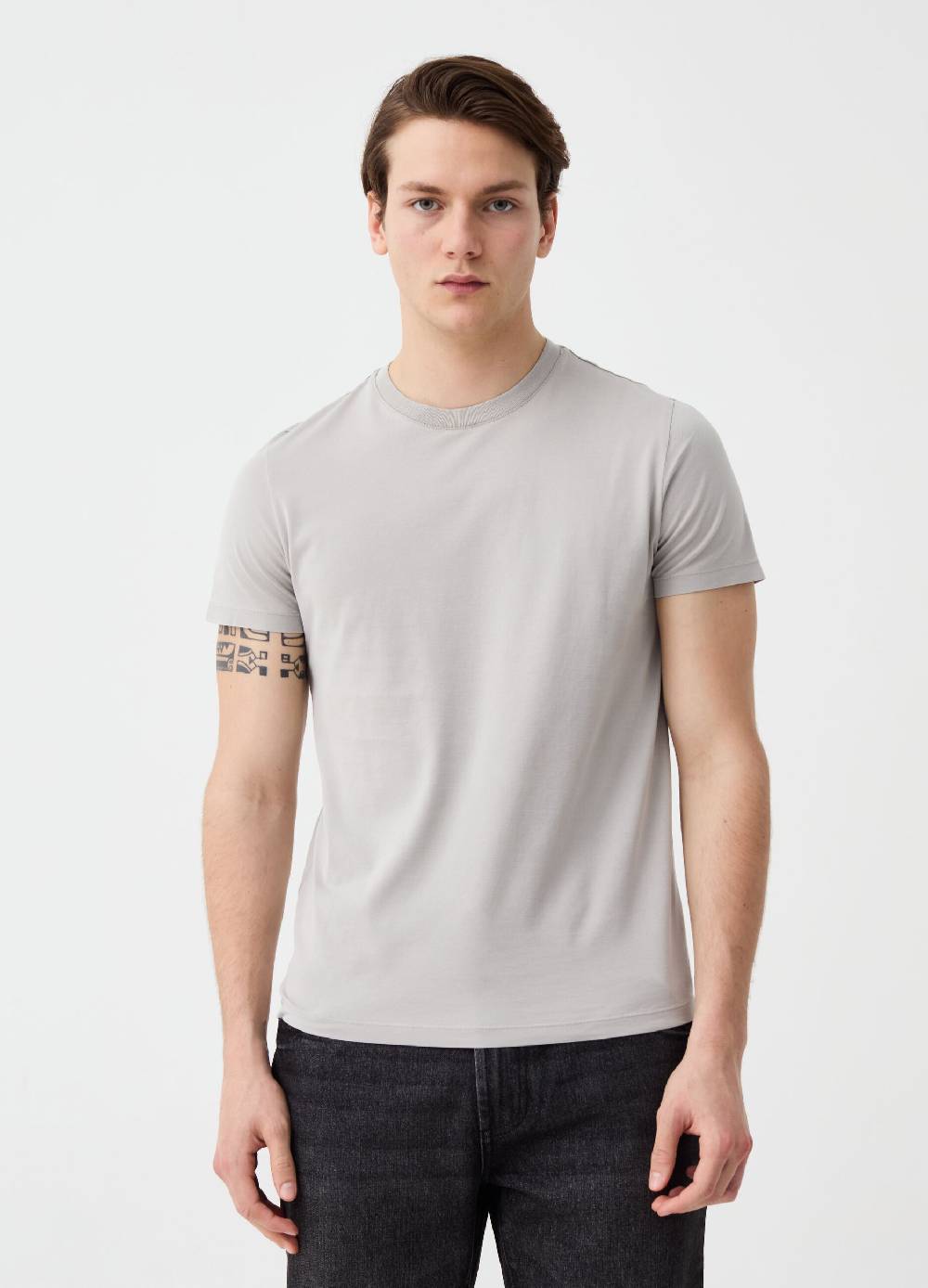 Ovs T-shirt in cotone con scollo rotondo